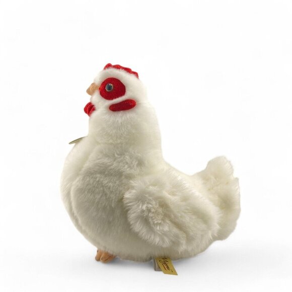 Aurora Miyoni White Chicken Hen Plush, Soft, 9 inches, Stuffed Animal, Realistic - Picture 2 of 9